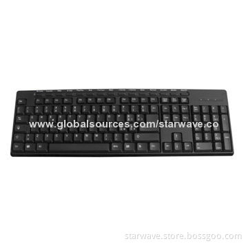 PS/2 and USB Wired Keyboard, Comes in Black